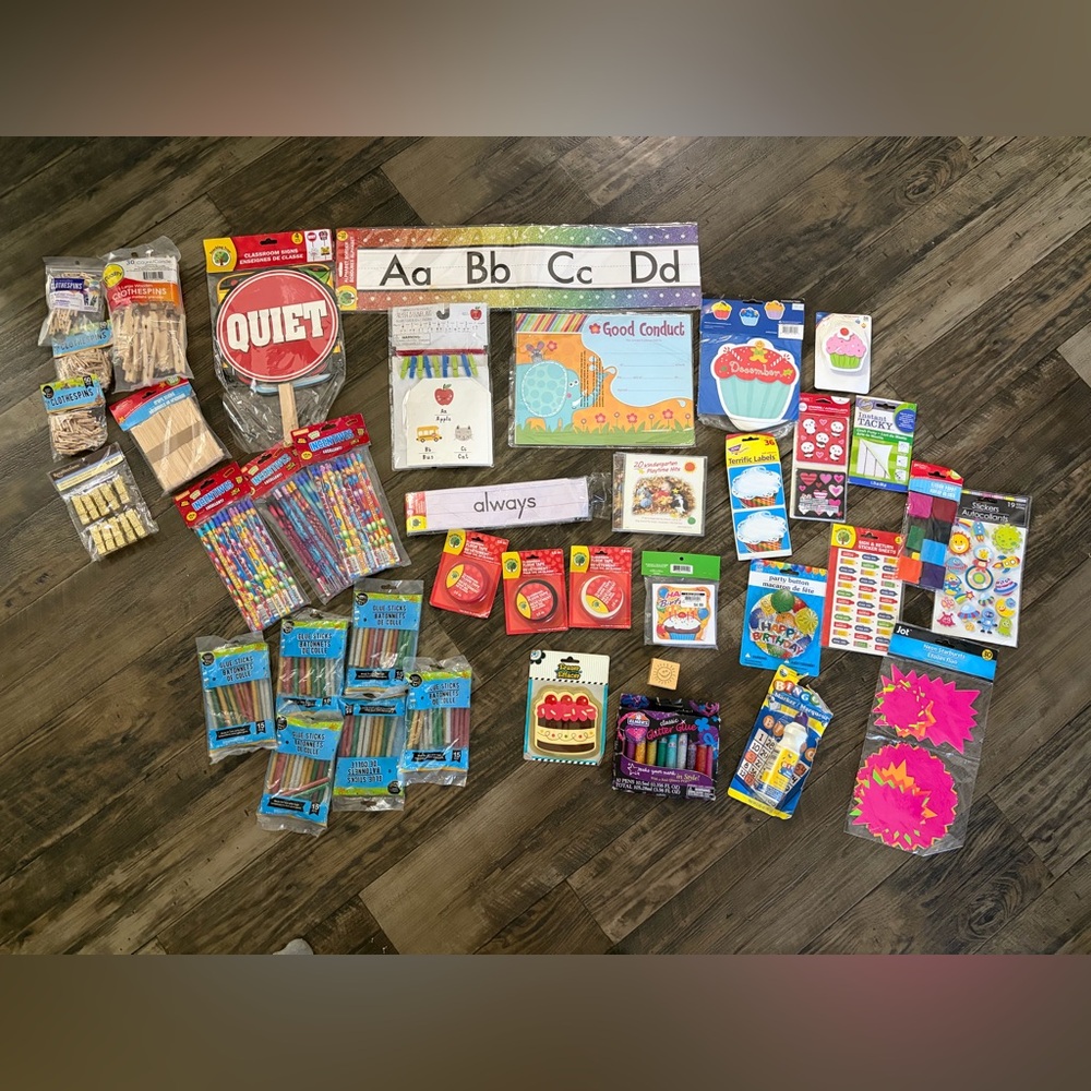 Colorful Classroom Supplies Set